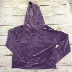 3/$25 SO Long Sleeved Purple Pullover Velour Hoodie Size Medium